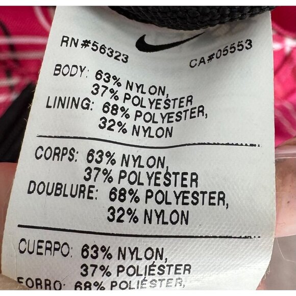 Nike Pink & Gray Drawstring Backpack With Interior Pockets & Rope Straps Lightwe - Picture 5 of 8